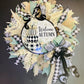 Welcome Autumn Black & White Fall Wreath