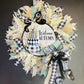 Welcome Autumn Black & White Fall Wreath