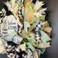 Welcome Autumn Black & White Fall Wreath