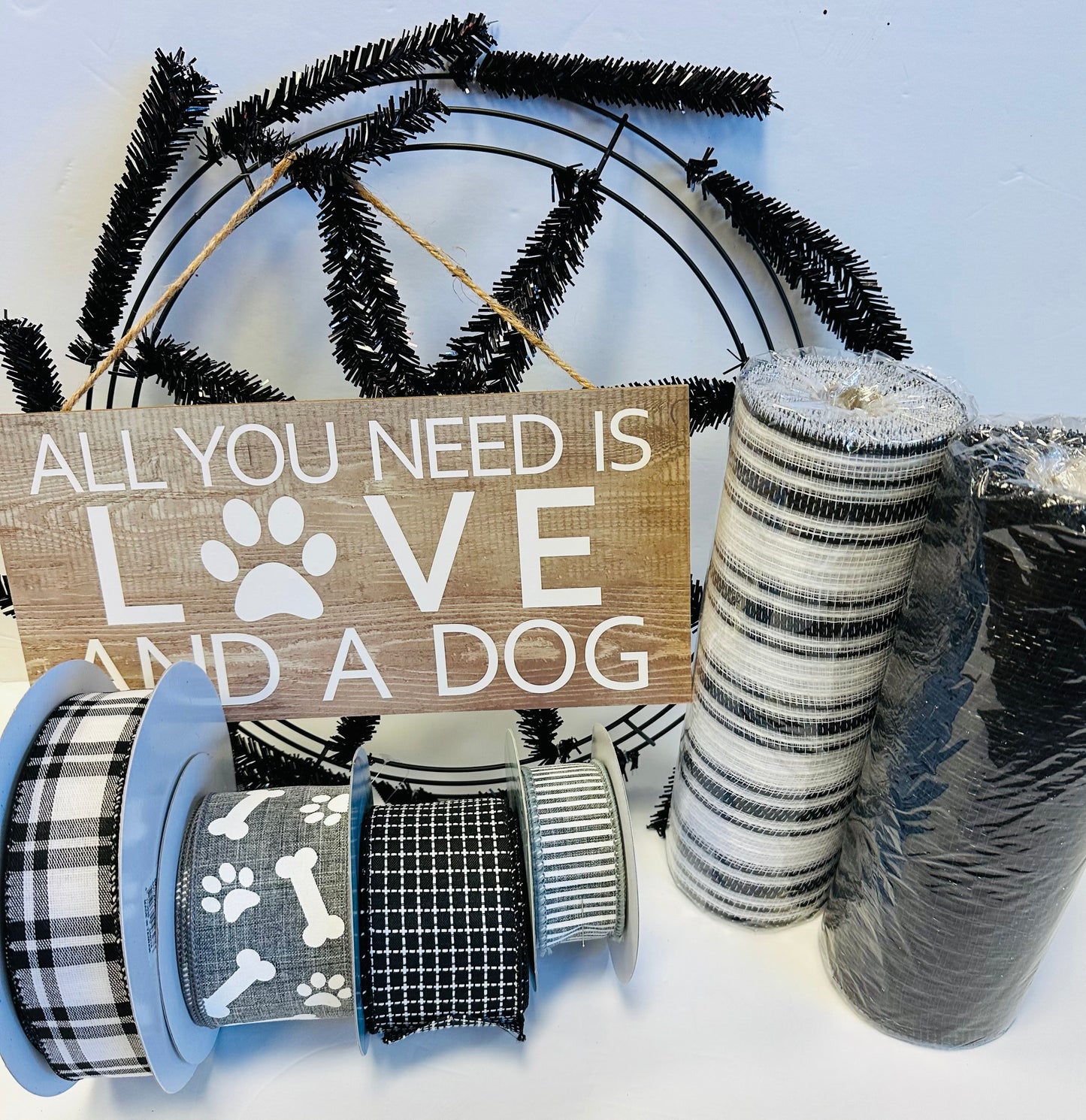 All You Need is Love and a Dog DIY Wreath Kit