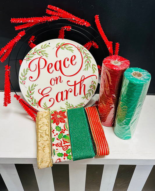 Peace on Earth Christmas DIY Wreath Kit
