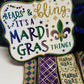 Beads, Bling, It's a Mardi Gras Thing! DIY Wreath Kit