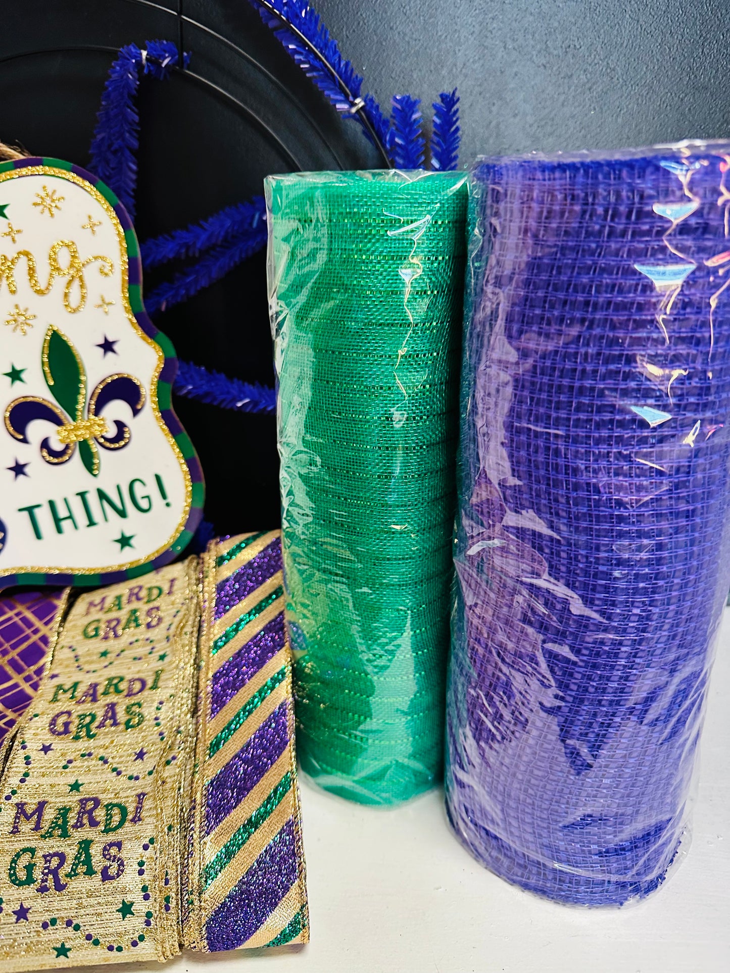 Beads, Bling, It's a Mardi Gras Thing! DIY Wreath Kit