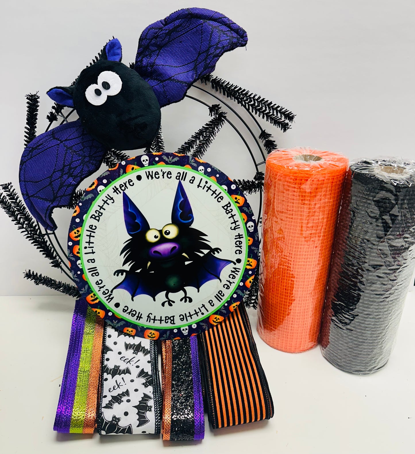 We're All Batty Here! Halloween Wreath Kit