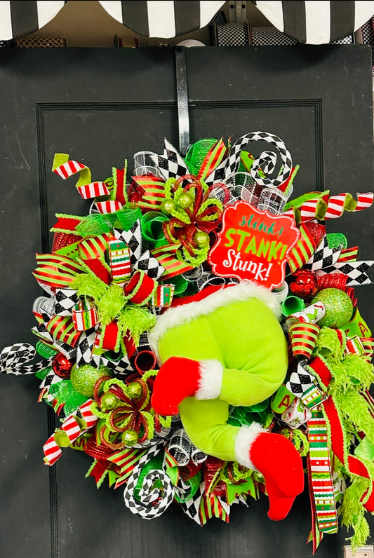 Green Monster Elf Bottom Wreath