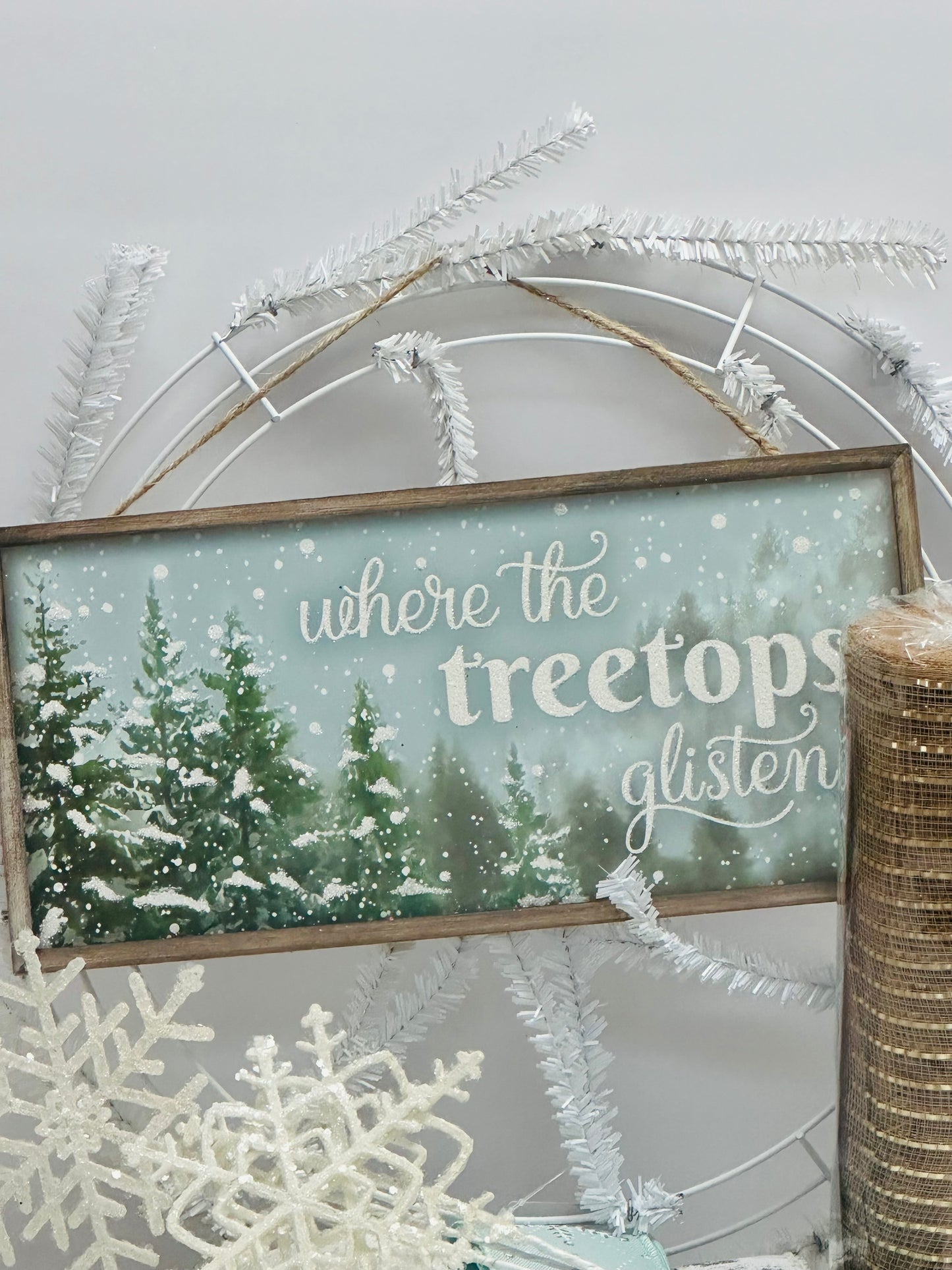 Where Treetops Glisten Winter Everyday DIY Wreath Kit