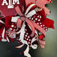 Texas A&M Wreath, Texas Aggie Wreath, Howdy Door Decor, Aggie Wreath, Texas A and M Wreath, Maroon and White Decor, Aggie Decor, Howdy Decor