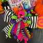 Furry Monster Trick or Treat Halloween Wreath