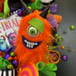 Furry Monster Trick or Treat Halloween Wreath