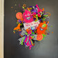Furry Monster Trick or Treat Halloween Wreath
