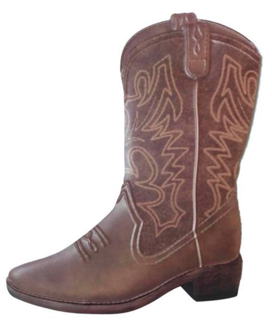 12.5"H Embossed Classic Cowboy Boot