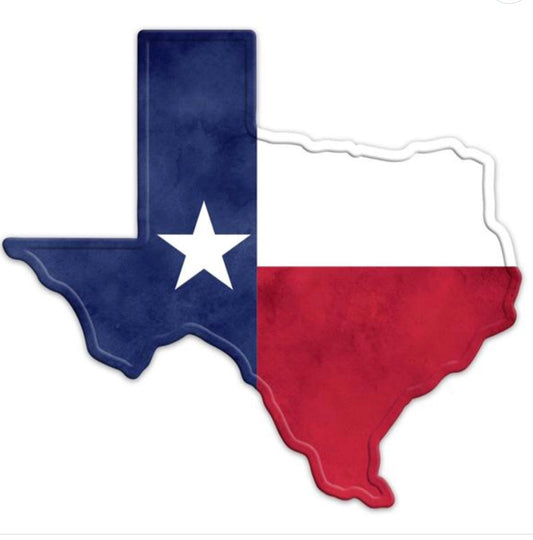 12.5"Lx11.5"H Metal Texas Flag Sign