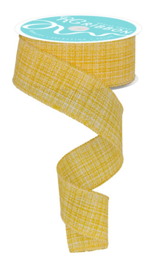 1.5" x 10yds NEW Cross Check Yellow Ribbon