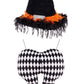 2-piece 20"H x 8.25L Plush Harlequin Witch & Legs Decor Kit