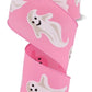 2.5" x 10yds Ghosts on Pink Ribbon