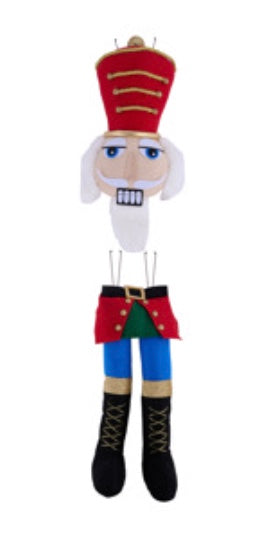 33"H 2-Piece Traditional Nutcracker Wreath Decor Kit: Light Skin