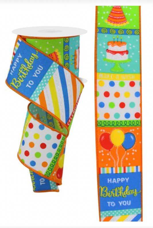 Happy Birthday Sign & Ribbon Kit