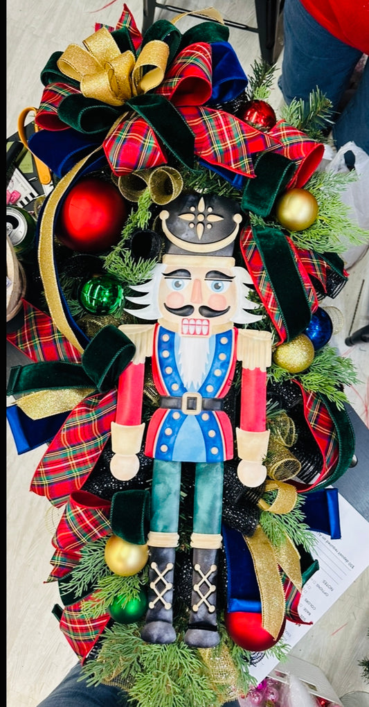 Nutcracker Swag DIY Christmas Wreath