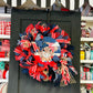 Highland Cow Patriotic Wreath