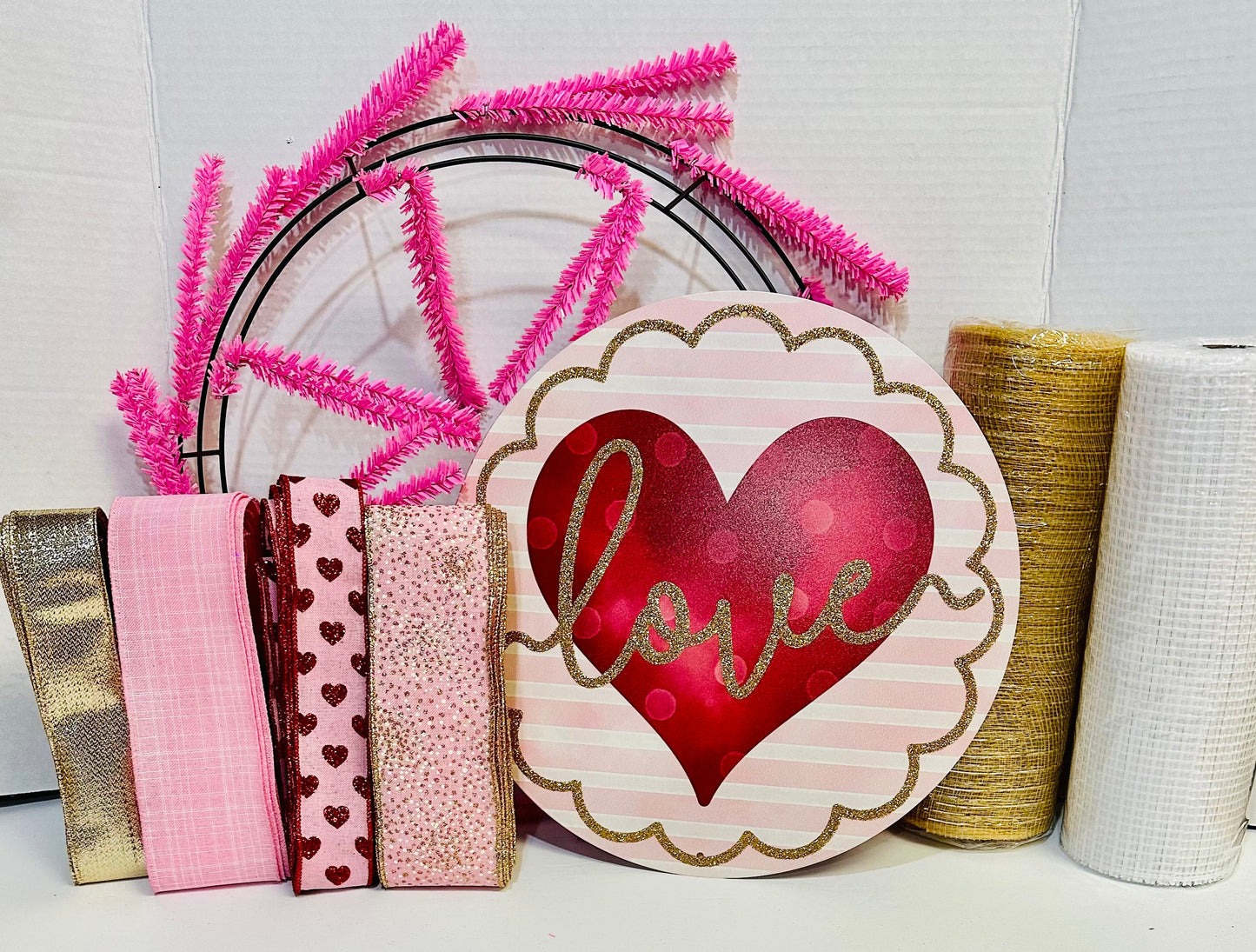 Valentine Love DIY Wreath Kit