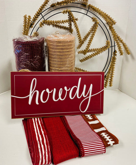 TX Aggie Wreath Party - Howdy Sign