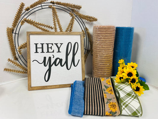 Party Kit - Hey Y'all Wreath