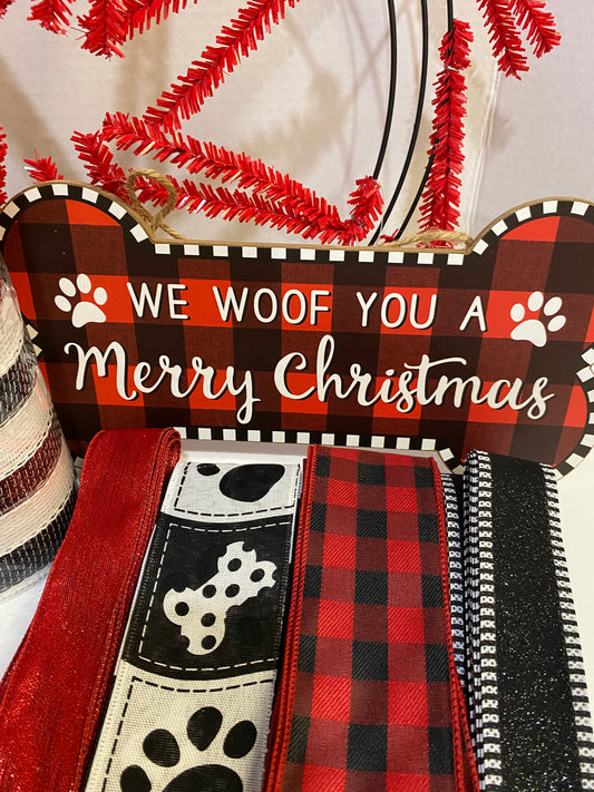 Party Kit - We Woof You a Merry Christmas Winter Holiday DIY