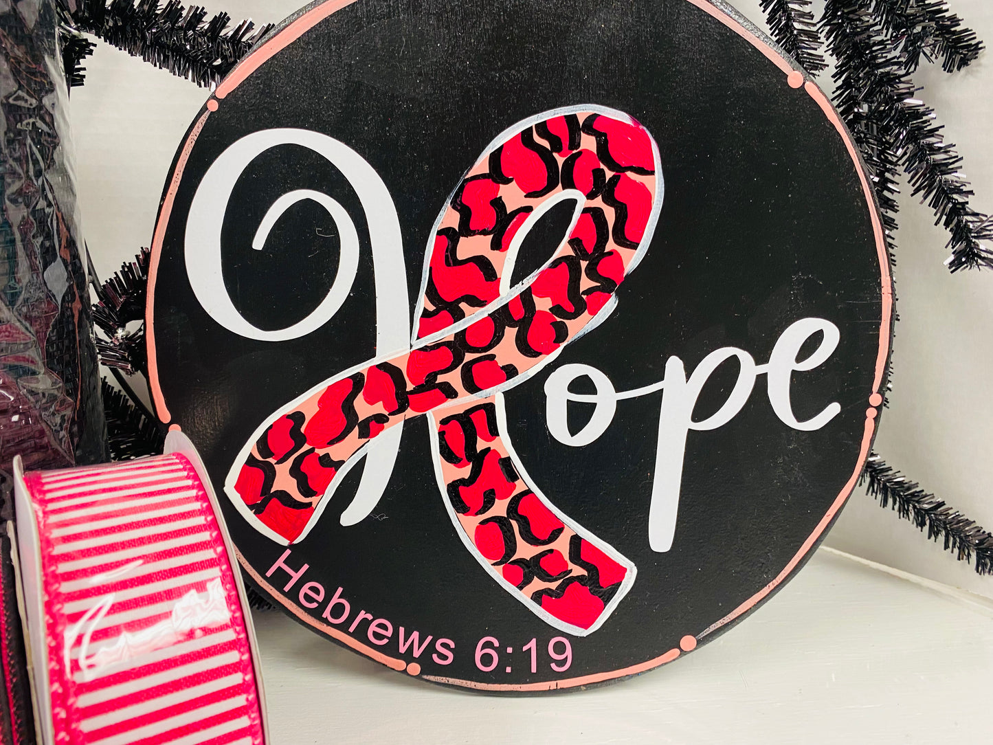 Hope - Breast Cancer Wreath Kit (Hebrews 6:19)
