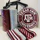 TX Aggie Wreath Party - Round Seal Sign