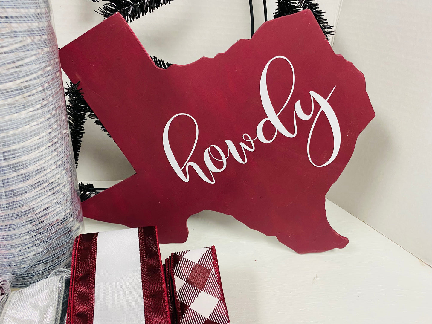 TX Aggie Wreath Party - TX Howdy Sign