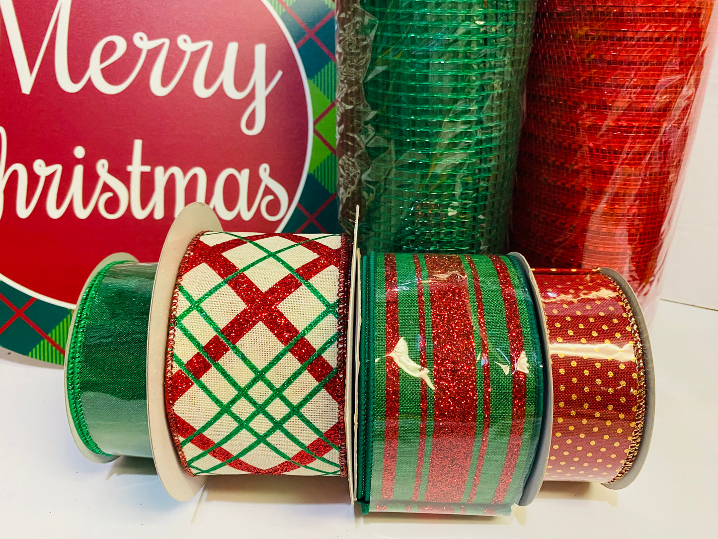 Party Kit - Merry Christmas Plaid Winter Holiday DIY