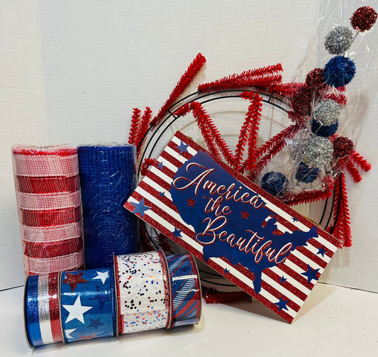 America the Beautiful DIY Wreath Kit