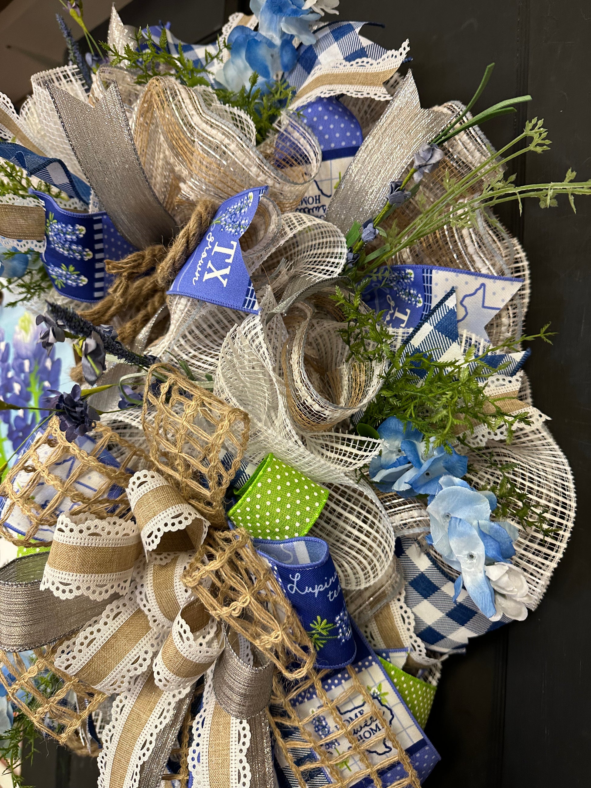 Texas Bluebonnet Wreath – Twisted Grapevines
