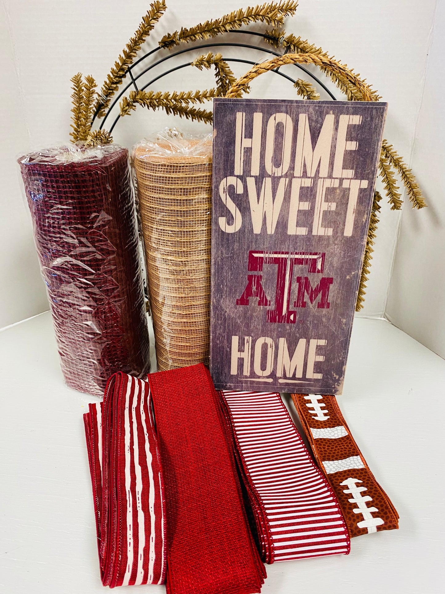TX Aggie Wreath Party - Home Sweet A&M Home Sign