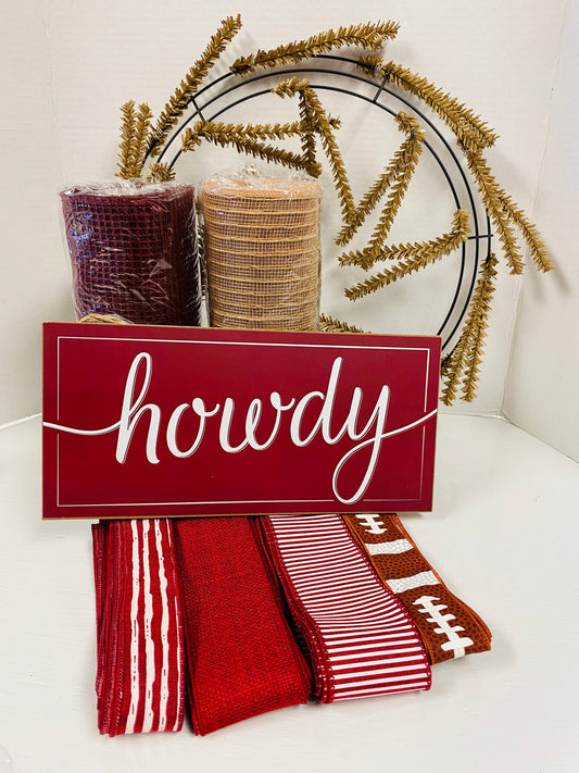 TX Aggie Wreath Party - Howdy Sign