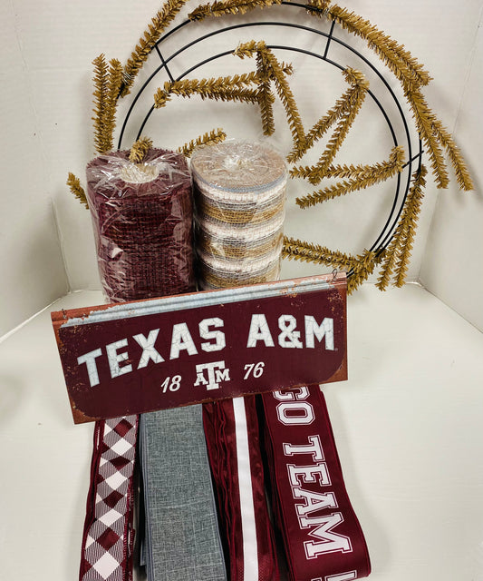 TX Aggie Wreath Party - 1876 Texas A&M Sign