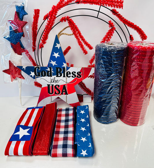 Party Kit - God Bless the USA Patriotic DIY Kit