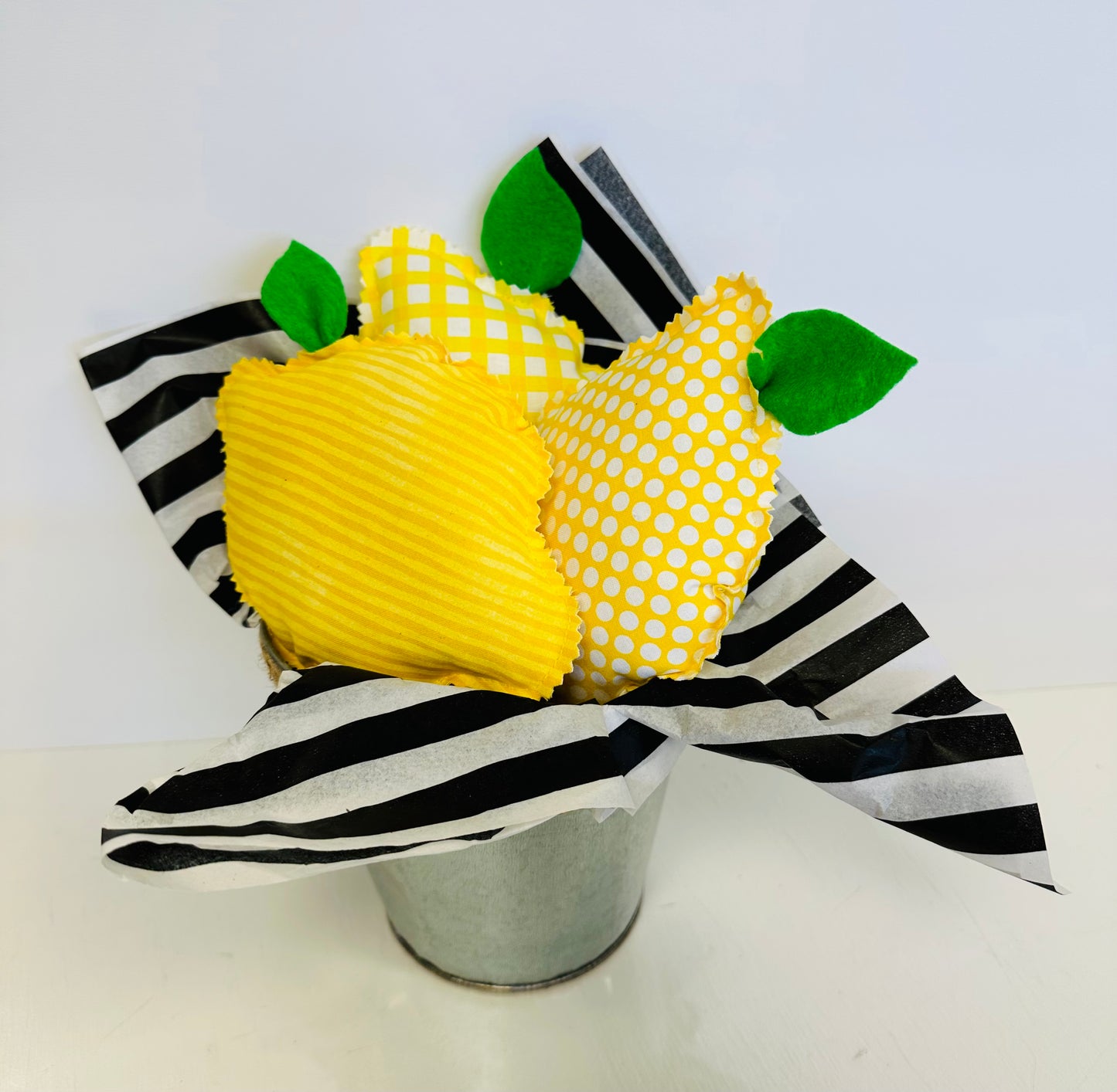 Set of 3 Plush Lemons Wreath Attachment