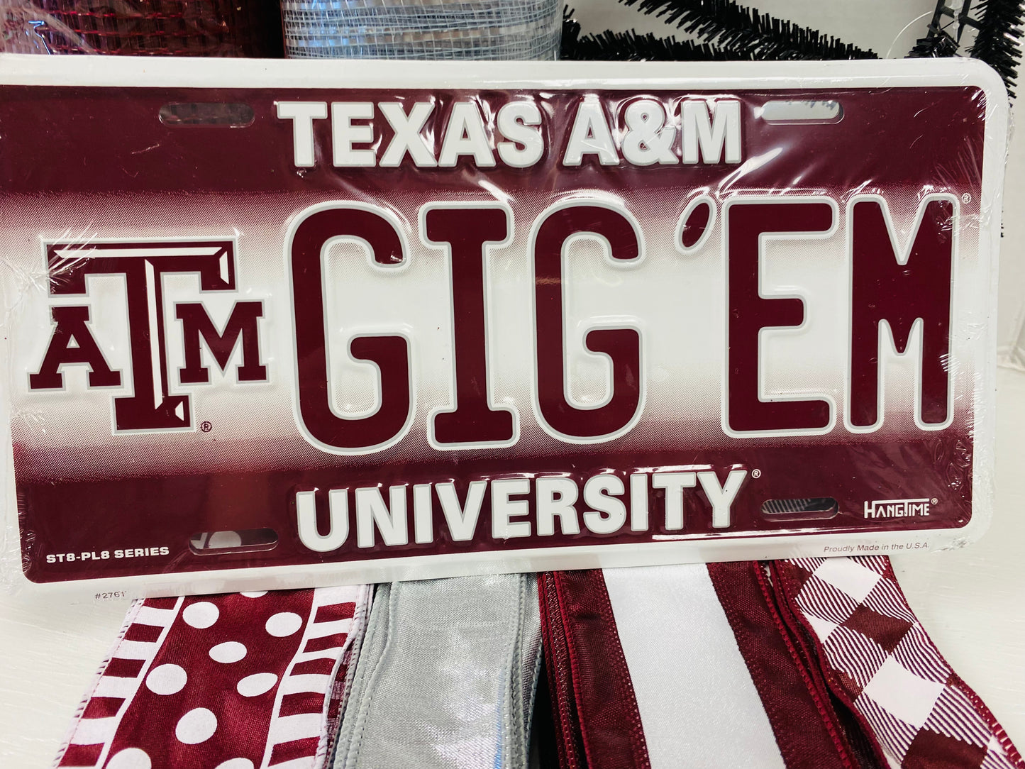 TX Aggie Wreath Party - Gig 'Em Sign
