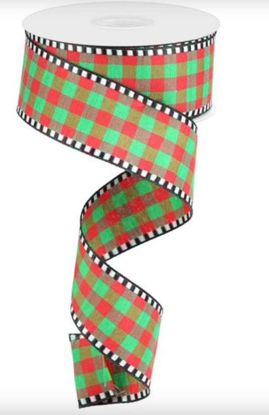 1.5"x10yd Gingham Check