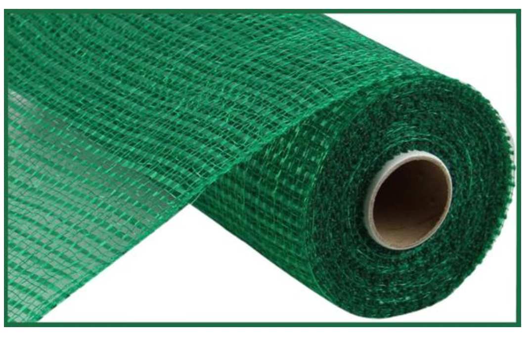 10" emerald green horizontal wide stripe mesh