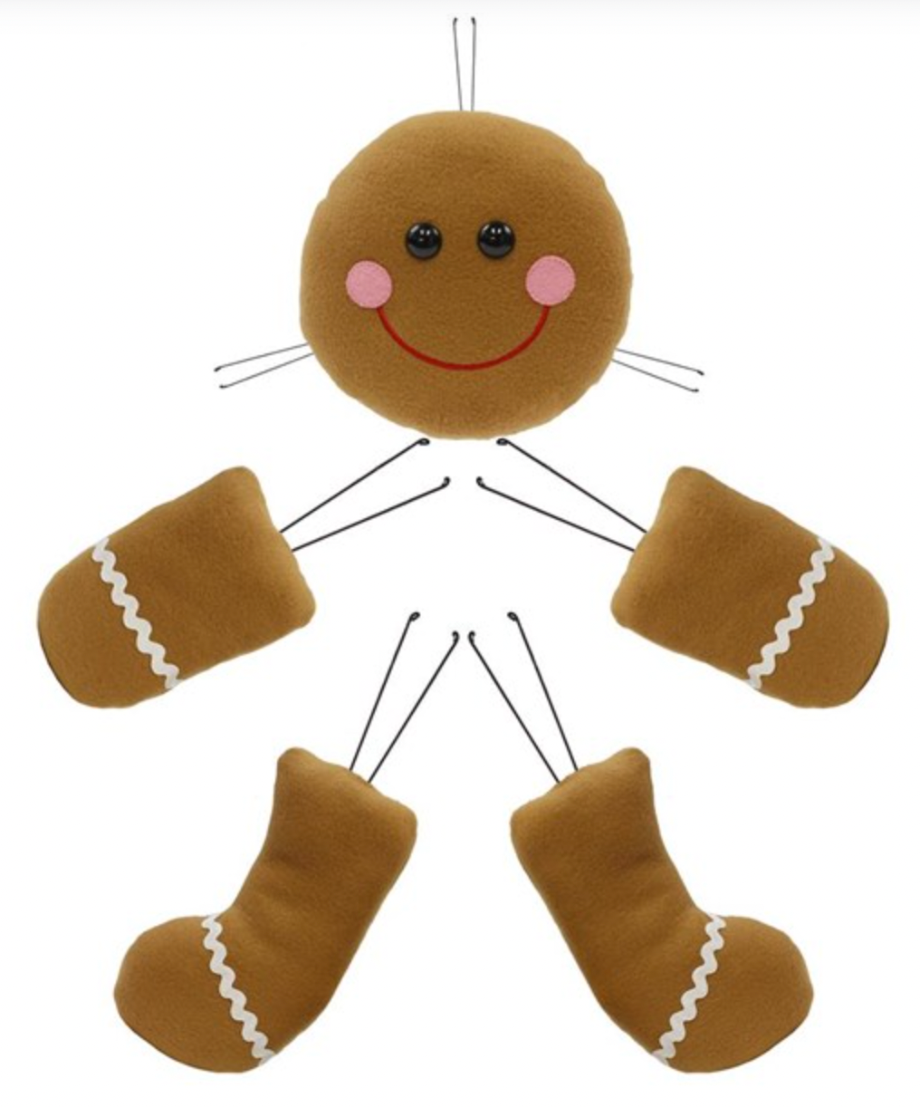 5 pc 21"H Gingerbread Decor Kit