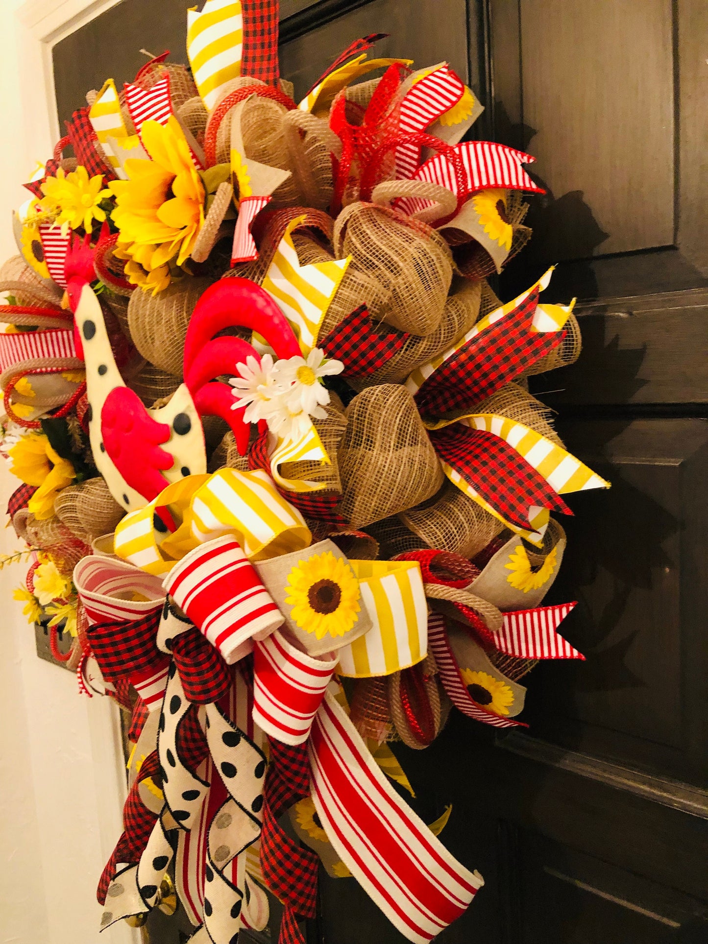 Rooster Farmhouse Welcome Wreath