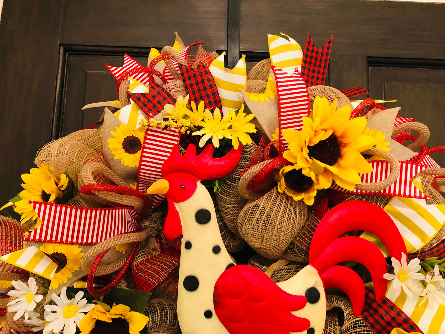 Rooster Farmhouse Welcome Wreath