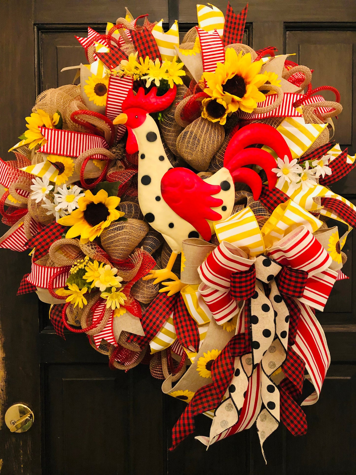 Rooster Farmhouse Welcome Wreath