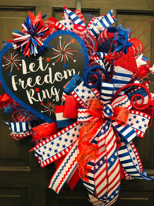 Freedom Wreath, Freedom Wreath, 4th of July Wreath , Independence Day Wreath, America Wreath, USA Wreath, Patriotic Wreath