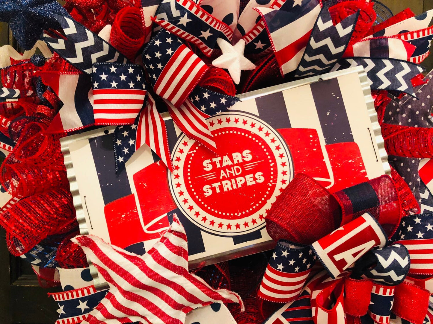Stars and Stripes Patriotic 4th of July Wreath