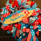 Hellow Summer Wreath, Summer Wreath, Beach Wreath, Everyday Wreath, Welcome Wreath, Summer Front Door Decor, Retro Wreath , Pool Wreath