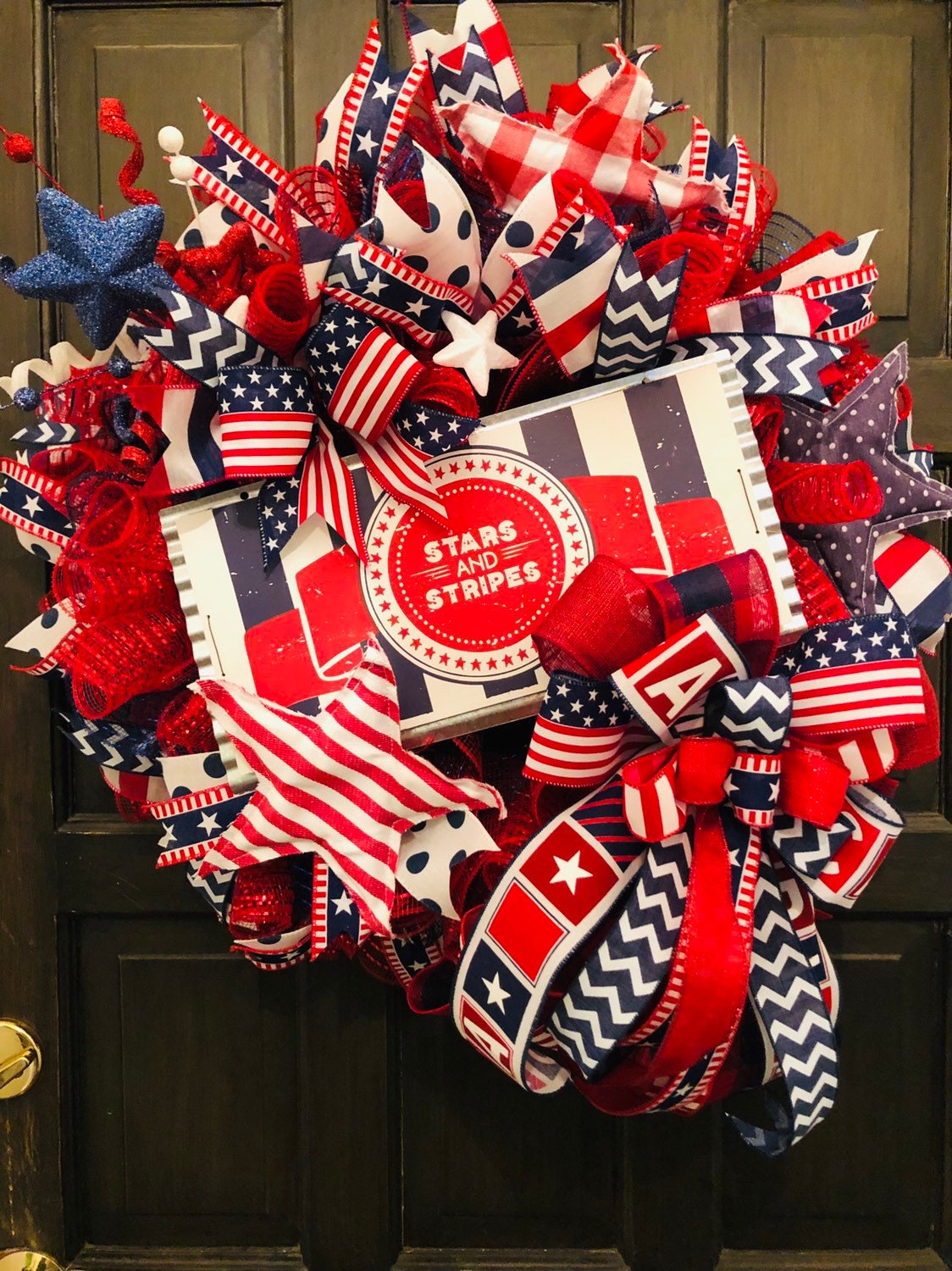 Stars and Stripes Patriotic 4th of July Wreath