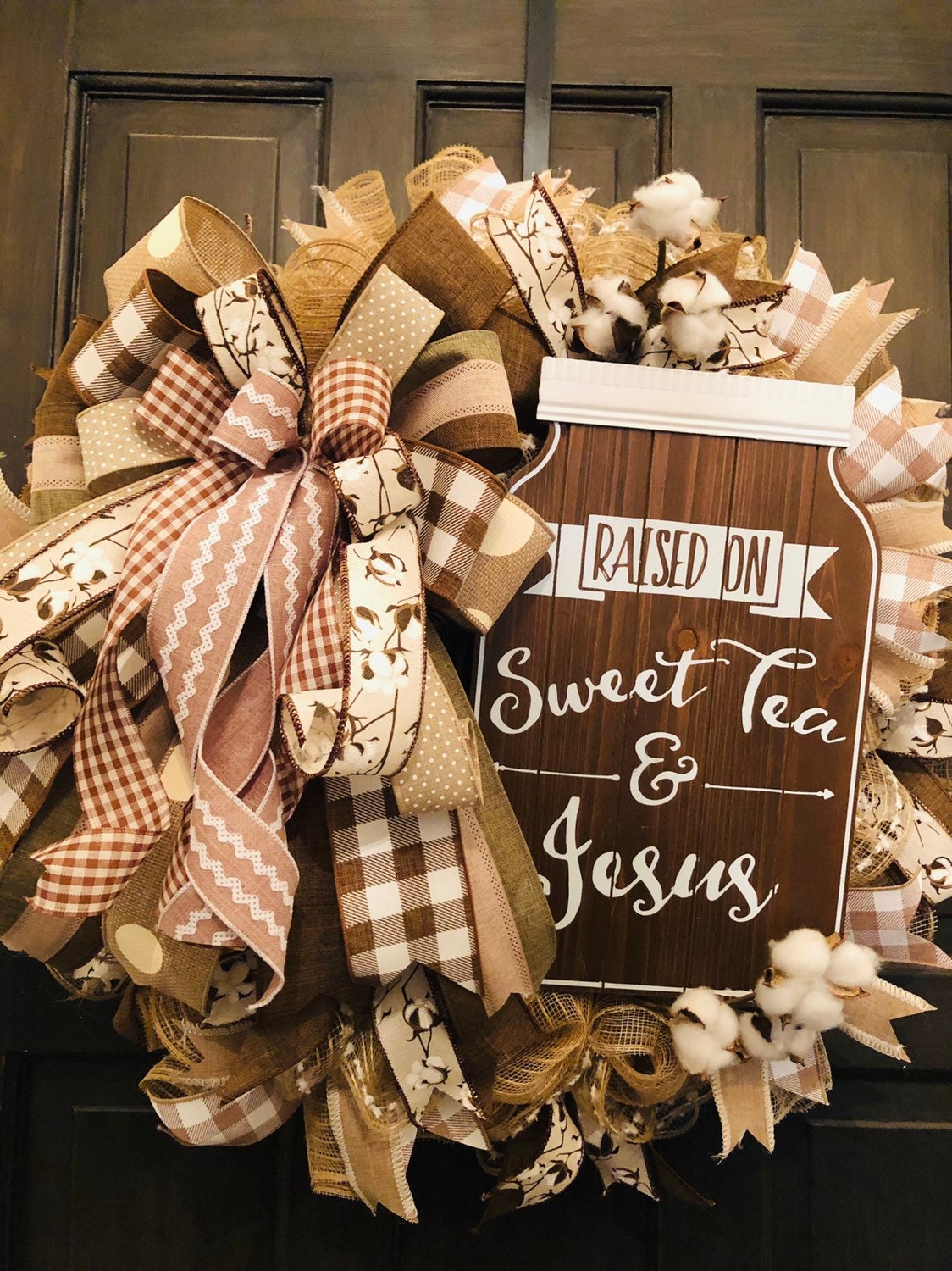 Sweet Tea and Jesus Wreath